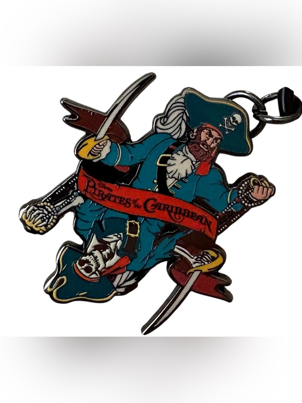 Disney Pins Pirates of the Caribbean Red Lanyard with Charm